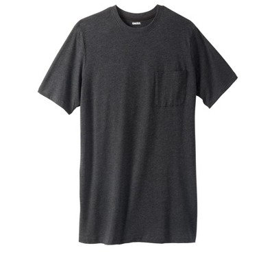 KingSize Shrink-Less Lightweight Longer-Length Crewneck Pocket T-Shirt