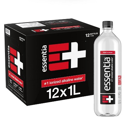 Essentia Water, Ionized Alkaline Water - 1L Bottle (Pack of 12)