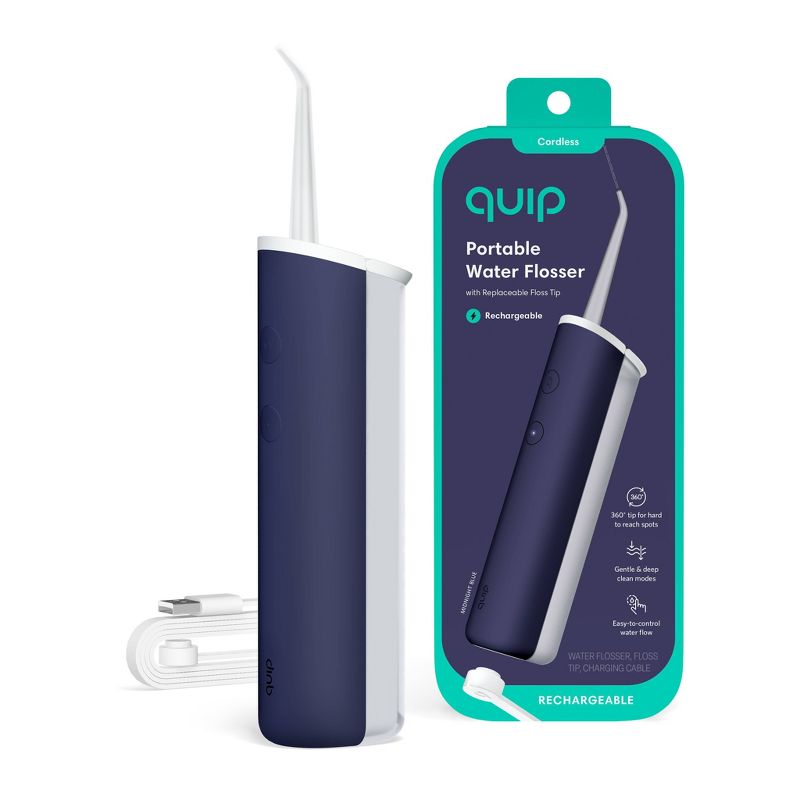 quip Rechargeable Cordless Water Flosser - Plastic | 2 Modes + 360º Tip, 1 of 7