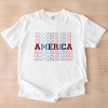Simply Sage Market Women's America Stacked Short Sleeve Garment Dyed Tee - 3 of 4