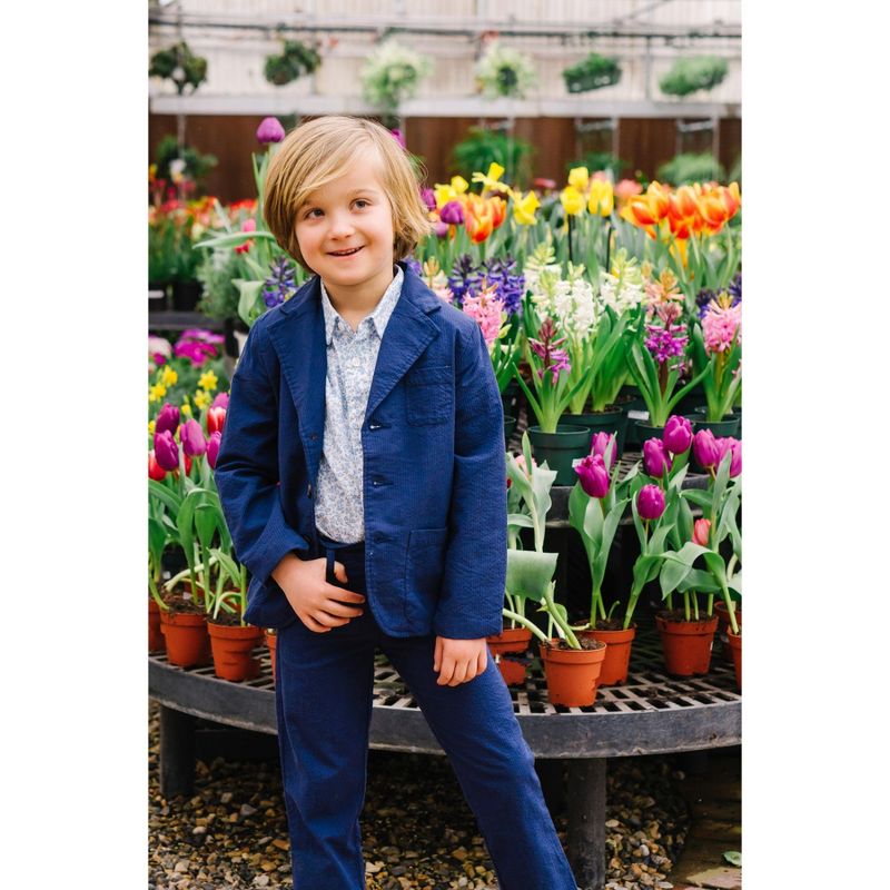 Hope & Henry Boys' Organic Seersucker Suit Jacket, Toddler, 4 of 8