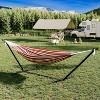 Double Hammock with Foldable Steel Stand and Carry Bag, Standing Hammock, Tropical - 3 of 4