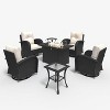 LayinSun Outdoor Patio Furniture Set, Black Rattan Wicker Sectional Swivel Rocker Chairs Sets - 2 of 4