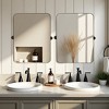 Lirago 36" x 24" Ironwork rounded Hanging Rectangular Bathroom Mirror with Black Rotatable Hardware for Adjustment - 4 of 4