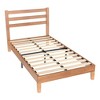 Okak Natural Solid Wood Platform Bed Frame with Wooden Strips Headboard,Primary Bedroom Bed,No Spring Box Needed - 3 of 4