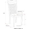Kings Brand Furniture - Kurmer Square Solid Wood Dining Room Kitchen Table, Natural Oak - 3 of 4