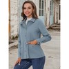 INSPIRE CHIC Women's Drawstring Waist Flap Pockets Lightweight Utility Jacket - 3 of 4
