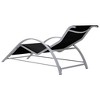 vidaXL Sunlounger Black Textilene, Aluminum, Steel Standard Ergonomic - 4 of 4