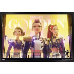 Trends International Netflix KPop Demon Hunters (2025) - Huntrix Golden Framed Wall Poster Prints - 1 of 4