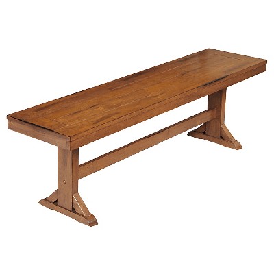 60" Trestle Leg Wood Dining Kitchen Bench - Saracina Home
