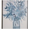 40"x30" Canvas Floral Bouquet Framed Wall Art with Silver Frame Blue - Olivia & May: Embossed Botanical, Transitional Style - 3 of 4