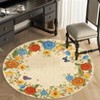 Area Rug, Washable Rug ¨C Ultra-Soft Floral Farmhouse Throw Carpet Non-Shedding Low Pile Scalloped Indoor Mat for Bedroom Living Room - 3 of 4