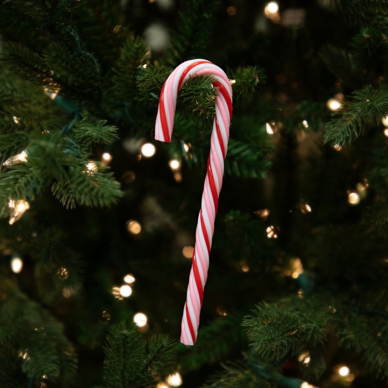 Northlight Peppermint Candy Cane Christmas Ornaments - 7" - Red and White - 12 ct, 2 of 7