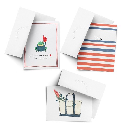 Everyday Greeting Card Pack Sets (3 ct, Assorted) Tote, 1 For The Team, Stripes THX by Ramus & Co - image 1 of 3