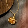 Ross-Simons Amber Pumpkin Pendant Necklace in 18kt Gold Over Sterling - 3 of 4