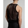 Acekool Men's Mesh Tank Top, Fitted Sleeveless mesh Muscle Shirt, See-Through Round Neck Clubwear - 2 of 3