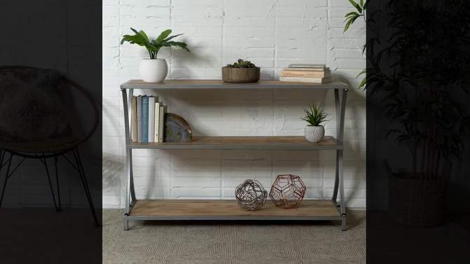 Kimball Modern Industrial Console Table Natural - Christopher Knight Home, 2 of 8, play video