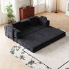 72.4 Inch Convertible Sofa Bed for Living Room, Folding Design Sofa with Cushions and Side Storage Pockets, Corduroy Fabric Sofa-Coolbibila - 2 of 4