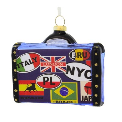 Kat + Annie 3.0 Inch Luggage Travel Countries Tree Ornaments