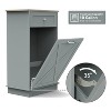 ELECWISH Tilt Out Trash Cabinet, Laundry Hamper Cabinet with Drawers, Free Standing Kitchen Hidden Garbage Can Bin, Storage Cabinet for Kitchen - 4 of 4
