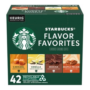 Starbucks Naturally Flavored Variety Pack Keurig K-Cup Coffee Pods  - 42ct - 1 of 4