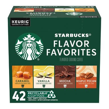Starbucks Naturally Flavored Variety Pack Keurig K-Cup Coffee Pods  - 42ct