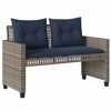 vidaXL Patio Sofa Set - Outdoor Furniture, 4 Piece, Gray Poly Rattan, Adjustable Table, Cushions, Glass Tabletop, Backyard, Terrace, Patio - 4 of 4