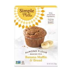 Simple Mills Gluten Free Banana Muffin & Bread Almond Flour Baking Mix - 9oz