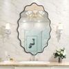 Beautyolove Oval Aluminum Alloy Framed Scalloped Wavy Wall Mirror - 2 of 4