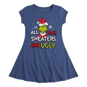 Girls' - Dr. Seuss -  Fit & Flair Cap Sleeve Dress - 1 of 3