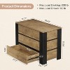 Lantine Oversized Nightstand, 36" Wide Night Stand with 3 Drawers, Extra Large Bedside Table for Bedroom, Farmhouse End Table with Storage, Natural - 2 of 4