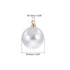 Unique Bargains Beautiful DIY Jewelry Making Faux Pearl Pendants 100 Pcs - 2 of 4