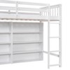 NicBex Twin Size Loft Bed Pine Bed Frame with 8 Open Storage Shelves, Ladder and Full Length Guardrail, No Box Spring Required - 4 of 4