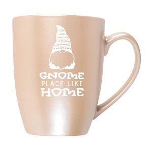 Elanze Designs Cute Witty Coffee Cup Mug 10 Ounce Ceramic With Shimmery Metallic Finish Gnome Place Like Home Precious Pearl - 1 of 4