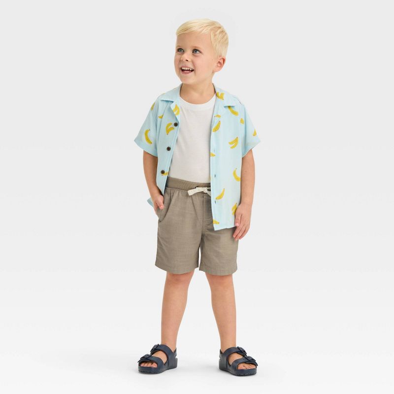 Toddler Boys' Chambray Solid Pull-On Shorts - Cat & Jack™, 4 of 5