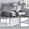 Kumasinova Bunk Bed,Low Profile Bunk Bed Frame with Ladder,High Guardrail,Twin Size Bed Frame for Kids Teens,Metal Slats Support - 4 of 4