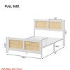 Bed Frame w/ Headboard, Boho Cane Platform Bed Frame w/Strong Metal Slats, Noise-Free, No Box Spring Needed - 2 of 4