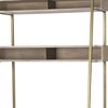 HomeRoots 42" Brown and Gold Solid Wood and Metal Sled Ladder Desk - 4 of 4