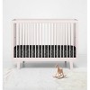Bacati - Black Pin Dots 100 percent Cotton Universal Baby US Standard Crib or Toddler Bed Fitted Sheet - 4 of 4