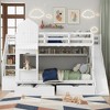Polibi Castle-Inspired Full-Over-Full Bunk Bed with Slide, Staircase Storage & Dual Drawers - 2 of 4