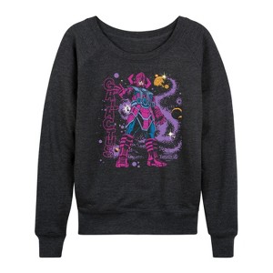 Women's - Marvel - Fantastic 4 Fantastic 4 Galactus Space- Women's French Terry Long Sleeve Shirt Lightweight French Terry Wide Neck Long Sleeve Shirt - 1 of 4