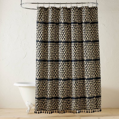 Jungalow Hypnotic Shower Curtain Blue : Microfiber, Machine Washable, Non-slip Backing : Target