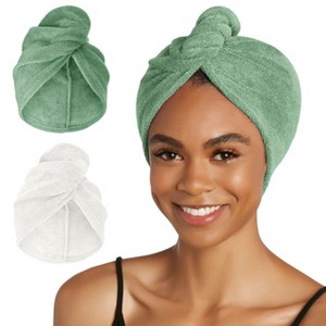 Microfiber Turbie Twist 2 Pack (Kashmir, Frosted Mint) - 1 of 4