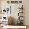 VEVOR Ladder Shelf, 5-Tier Bookshelf 17.3x11.8in, Open Wall-Mounted Ladder Shelf with Metal Frame,Storage Rack Sundries Holder, Black - 3 of 4