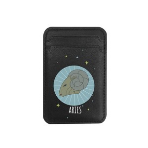OTM Essentials Black Leather Wallet Sleeve MagSafe Compatible - 1 of 4