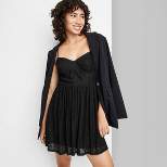 Women's Sleeveless Lace Fit & Flare Mini Skater Dress - Wild Fable™