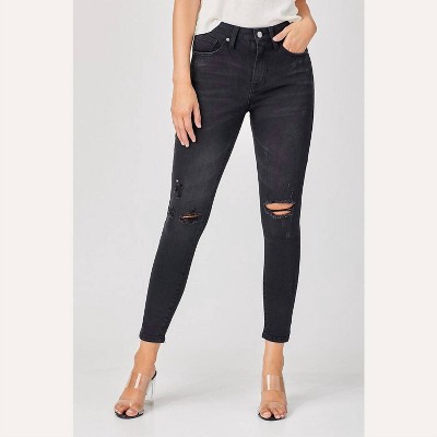 Women's Relaxed Skinny Distressed Jeans - RISEN