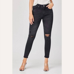 Women's Relaxed Skinny Distressed Jeans - RISEN - 1 of 4