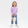 Toddler Girls' Heart Cardigan - Cat & Jack™ Lilac Purple - 3 of 3