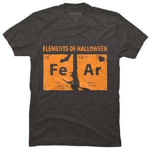 Men's Design By Humans Elements Of Halloween Tee (FeAr) Periodically By Luckyst T-Shirt - 1 of 4